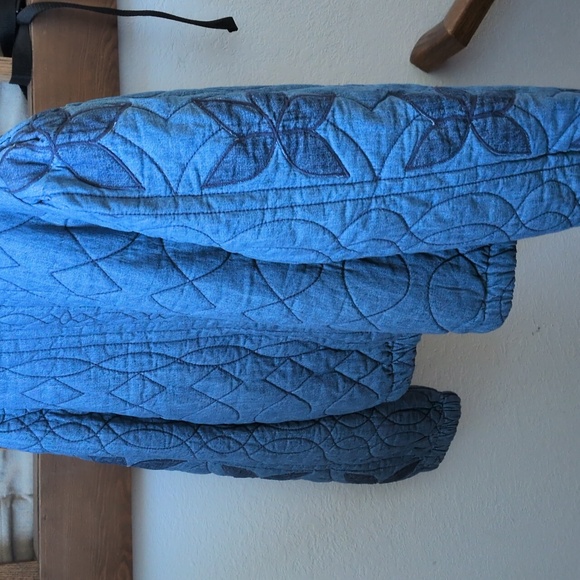 ✨ Nwt Free People Quinn Denim Quilted Jacket Size Extra Large - Picture 7 of 8